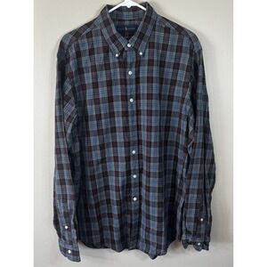 Ralph Lauren XL Pony Plaid Cotton Button Down Long Sleeve Shirt